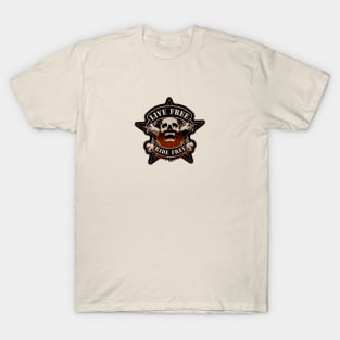 Live Free Ride Free Patch T-Shirt